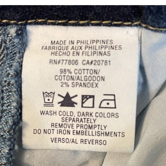 Vintage Tommy Jeans Mid Rise Flare Dark Faded Y2K 90s Deadstock‎ RARE NWT Sz 11 - Picture 11 of 11